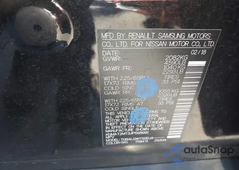 2018 Nissan Rogue Sv из США, поврежденный, VIN KNMAT2MT3JP568991